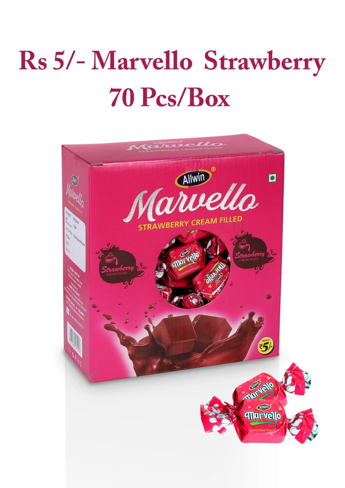 Marvello Strawberry Cream Filled
