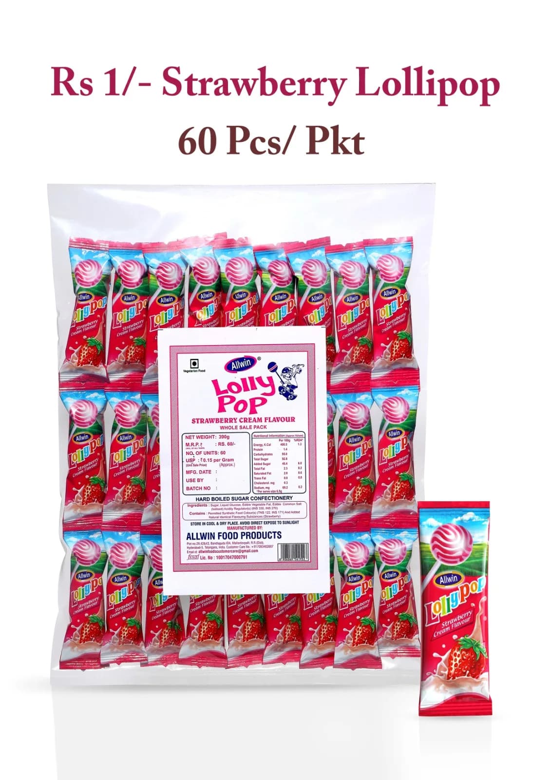 Strawberry Cream Lollypop